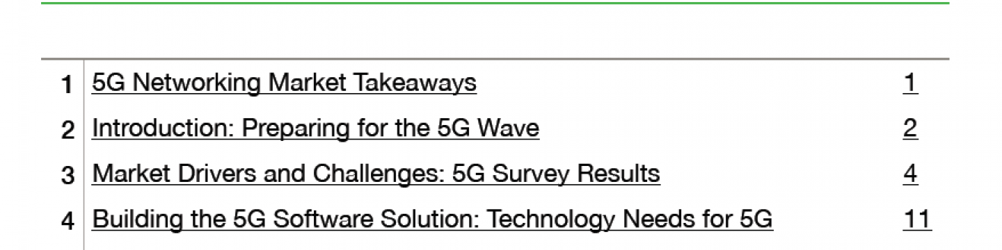 5 G Survivor TOC