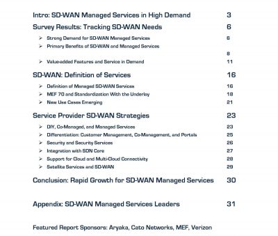 Futuriom SD WAN MS 2019 v3 6 final excerpt TOC