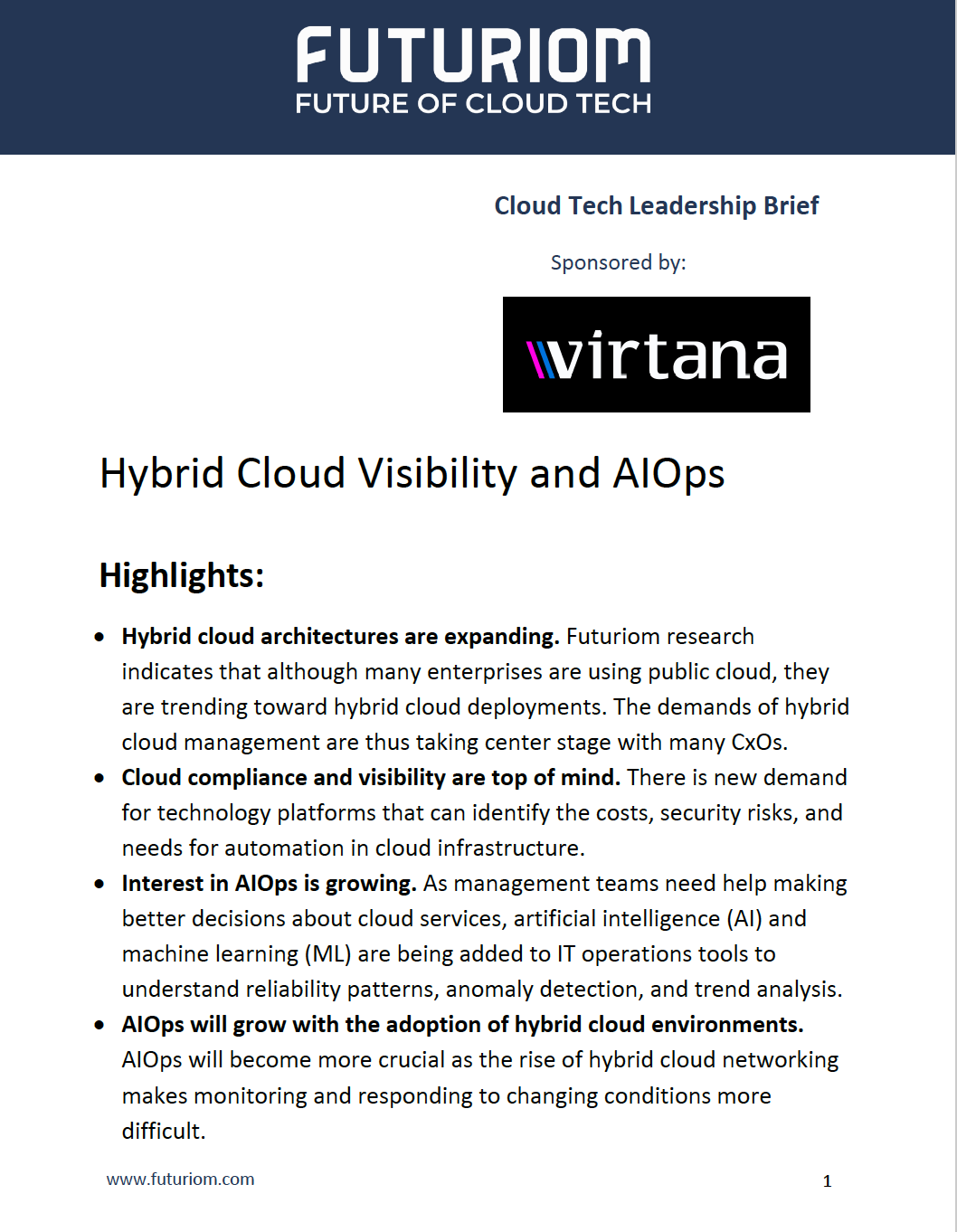 Hybrid Visibility and AI Ops Cover