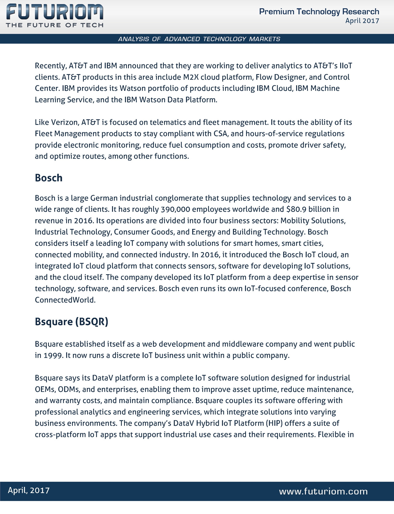 Futuriom Ultimate Iio T Report V2 F Page 34 Public Profile